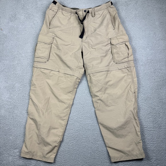 REI Co-op Sahara Convertible Cargo Hiking Pants Mens L 30 Beige Nylon Outdoor - Picture 1 of 12